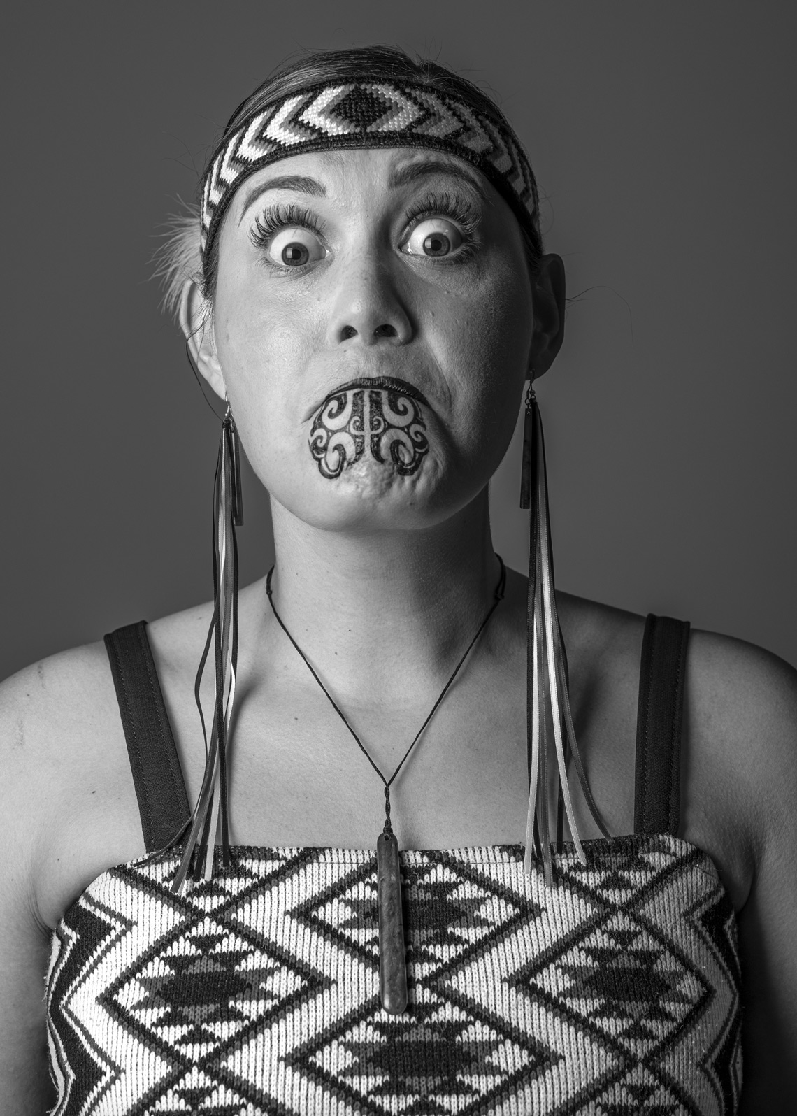 Portraits of Maori dance group at the New Zealand pavillion - MEP02019